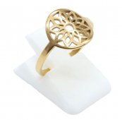 Złoty pierścień Słonecznik ze stali nierdzewnej