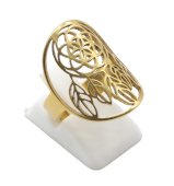 Złoty pierścień Łapacz snów ze stali nierdzewnej