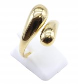 Złoty pierścień 'Elegancja' ze stali nierdzewnej