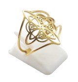 Złoty pierścień Węzeł Wiedźmy ze stali nierdzewnej