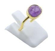 Pierścionek ze srebra próby 925 z wzorem ametystu