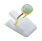 Pierścionek ze srebra próby 925 z wzorem amazonitu