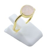 Pierścionek ze srebra 925 z motywem kwarcu różowego