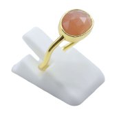 Pierścionek ze srebra próby 925 z kamieniem słonecznym