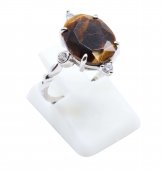 Pierścień Imperial Oval Tiger's Eye ze srebra próby 925