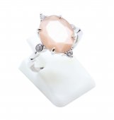 Pierścionek ze srebra próby 925 z owalnym kamieniem słonecznym Imperial