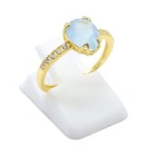 Pierścionek z akwamarynem ze srebra próby 925