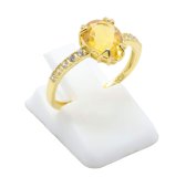 Pierścionek ze srebra próby 925 z cytrynem