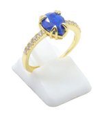 Pierścionek z lapis lazuli ze srebra próby 925