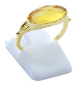 Pierścień ze srebra próby 925 z owalnym cytrynem