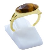 Owalny pierścień z tygrysim okiem ze srebra próby 925