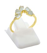 Pierścień tiara ze srebra próby 925 z akwamarynem