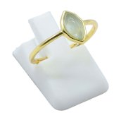 Pierścionek ze srebra próby 925 z akwamarynem markizowym