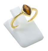 Pierścień ze srebra próby 925 z tygrysim okiem markizy