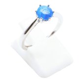 Pierścionek „Sublime Round” ze srebra próby 925 – apatyt