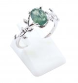 Pierścionek ze srebra próby 925 „Szept Lauru” – agat mszysty