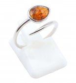 Pierścień ze srebra próby 925 „Srebrny wąż” – granat