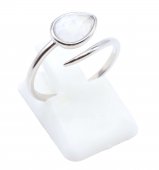 Pierścionek ze srebra próby 925 „Srebrny wąż” – kamień księżycowy