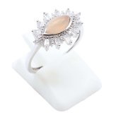 Pierścionek „Oko słoneczne” ze srebra próby 925 – kamień słoneczny