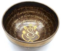 Tybetańska misa śpiewająca Ganesh 15 cm