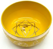 Misa śpiewająca z aluminium z motywem czakry splotu słonecznego, 12 cm