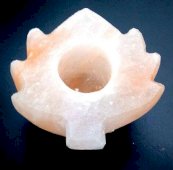Świecznik solny liść klonu 10cm