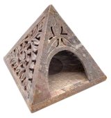 Świecznik z kamienia piramidalnego 12 cm
