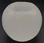 Świecznik okrągły z selenitu polerowany 8 cm