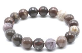 Bransoletka Agat Fossile perles 10mm