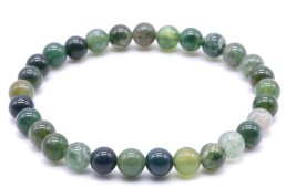 Bransoletka Agat Mousse perles 6mm