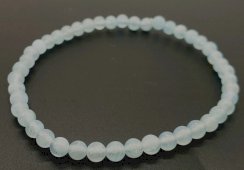 Bransoletka Aigue Marine 'AA' perles 4mm