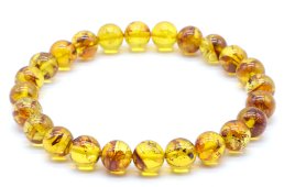 Bransoletka Amber Obscure z koralikami 8mm