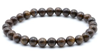 Bransoletka z pereł Bronzyt 6mm