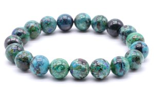Bransoletka Chrysocolle 'AA' perles 10mm