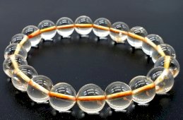 Bransoletka z naturalnego cytrynu z perłami 10mm