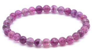 Bransoletka z perełek fluorytowych Violette 6mm