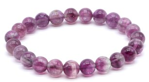 Bransoletka z perełek fluorytowych Violeta 8mm