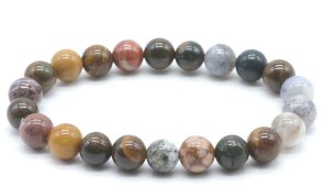 Bransoletka Jasper Ocean perły 8mm