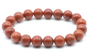 Bransoletka Jaspe Rouge 10mm perły