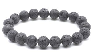 Bransoletka z kamieni lawowych 10 mm