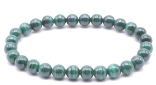 Bransoletka 'Dark' Malachit 'AA' perles 6mm