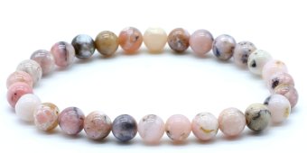 Bransoletka z koralików Opal Pink 6mm