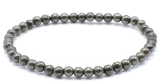 Bransoletka z pereł pirytowych 4mm