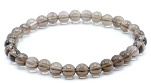 Bransoletka z kwarcu dymnego, koraliki 6 mm