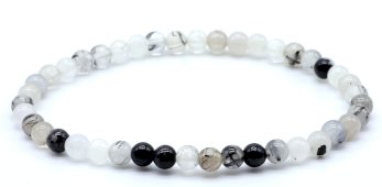 Bransoletka z kwarcu turmalinowego Perles 4mm