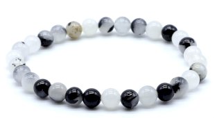 Bransoletka z kwarcu turmalinowego Perles 6mm