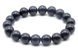 Bransoletka z pereł szungitowych 10mm