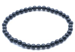 Bransoletka z pereł szungitowych 4mm