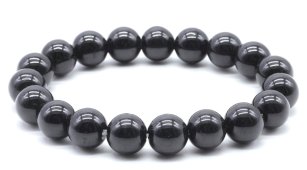 Bransoletka z koralików z czarnego turmalinu 10mm