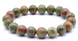 Bransoletka z pereł unakite 10mm